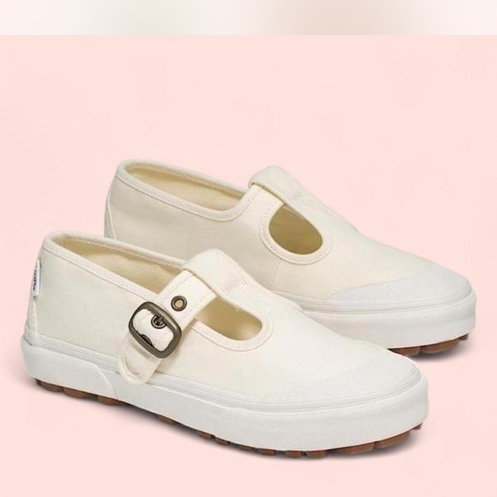 Vans Mary Jane Style 93 Beige Canvas Slip-On - Picture 1 of 4